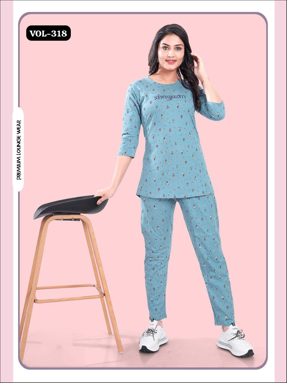 Vol Dk 318 Summer Special Night Wear Cord Set Night Suits Wholesalers In Delhi
